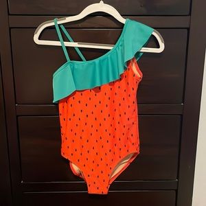 JCrew/crewcuts girls watermelon swimsuit size 6-7